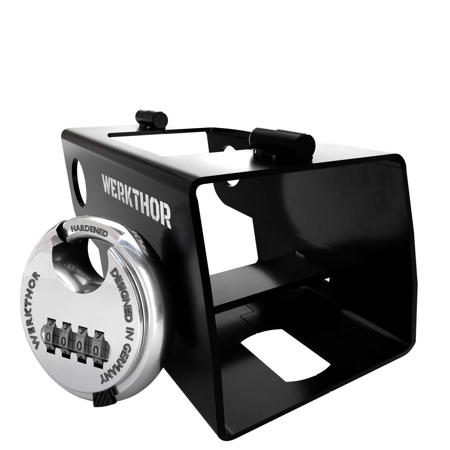 Anhängerschloss inkl. Zahlenschloss - Schwarz