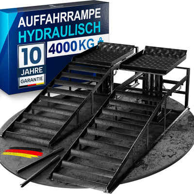 Hydraulische Auffahrrampe bis 4T [2er Set]