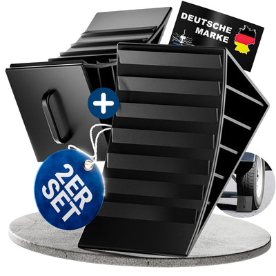 Cales de roue avec poignée [lot de 2] - Cales de roue pour remorques jusqu'à 1600 kg de charge par essieu