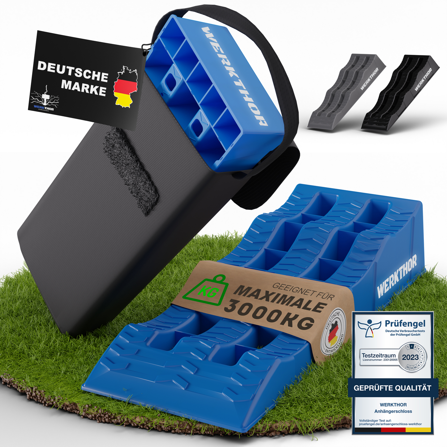 Auffahrkeile mit runden Stufen bis [<3t] inkl. Transporttasche