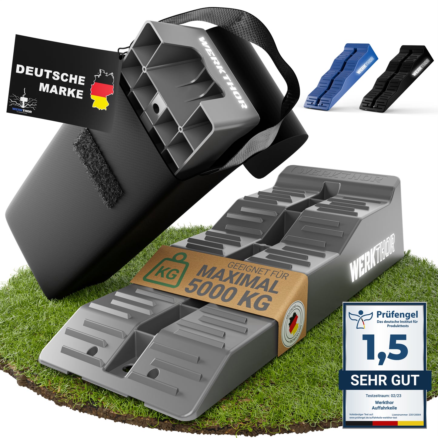 Auffahrkeile mit flachen Stufen bis [<5t] inkl. Transporttasche