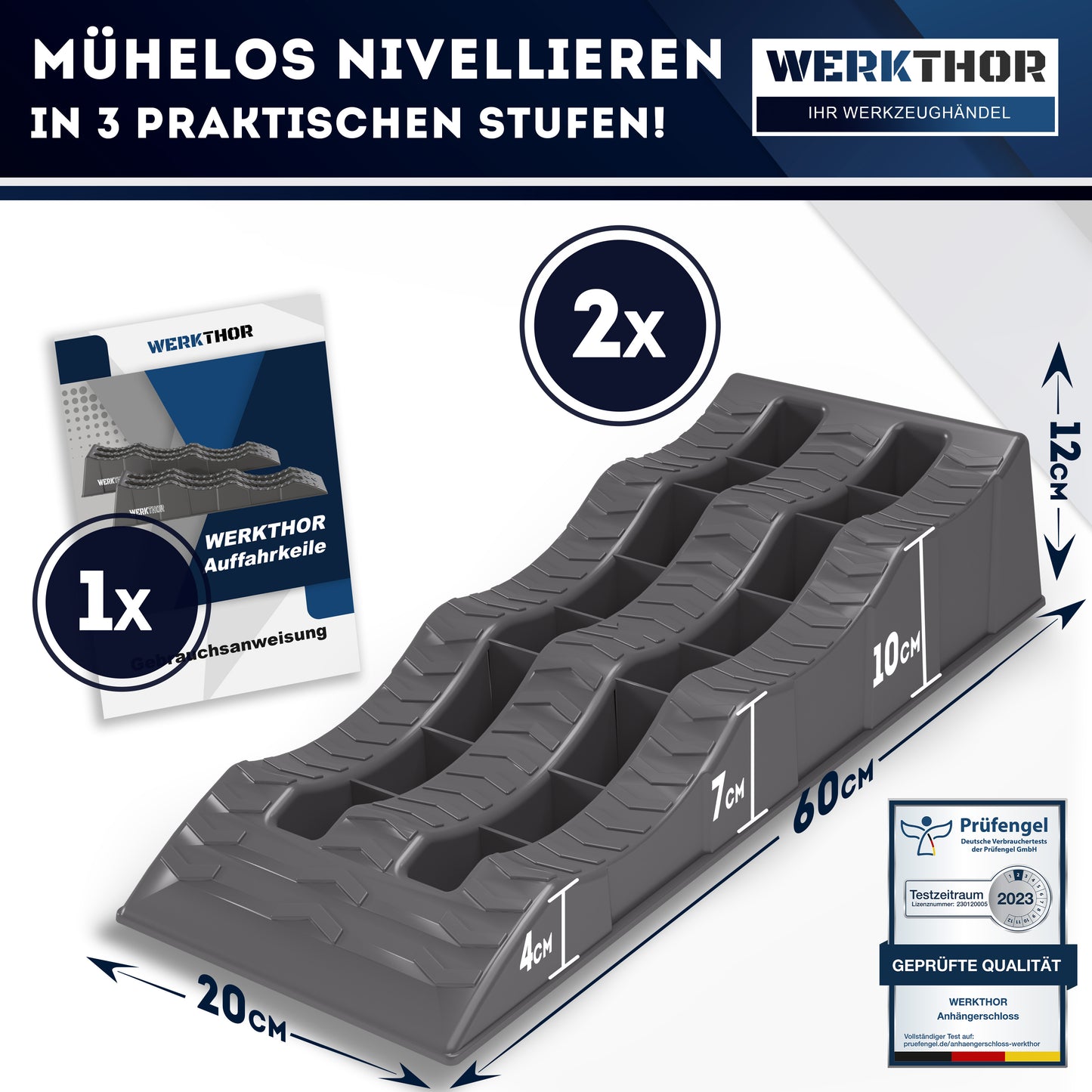 Auffahrkeile mit runden Stufen bis [<3t] inkl. Transporttasche