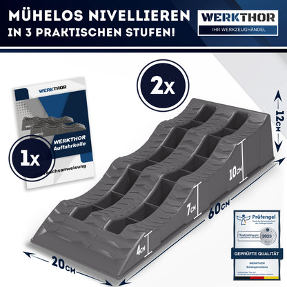 Auffahrkeile mit runden Stufen bis [<3t] inkl. Transporttasche