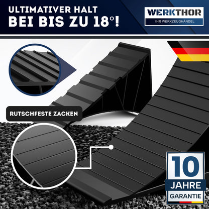 Unterlegkeile mit Halterung inkl. Befestigungsmaterial [2er Set] bis 1600kg Achslast