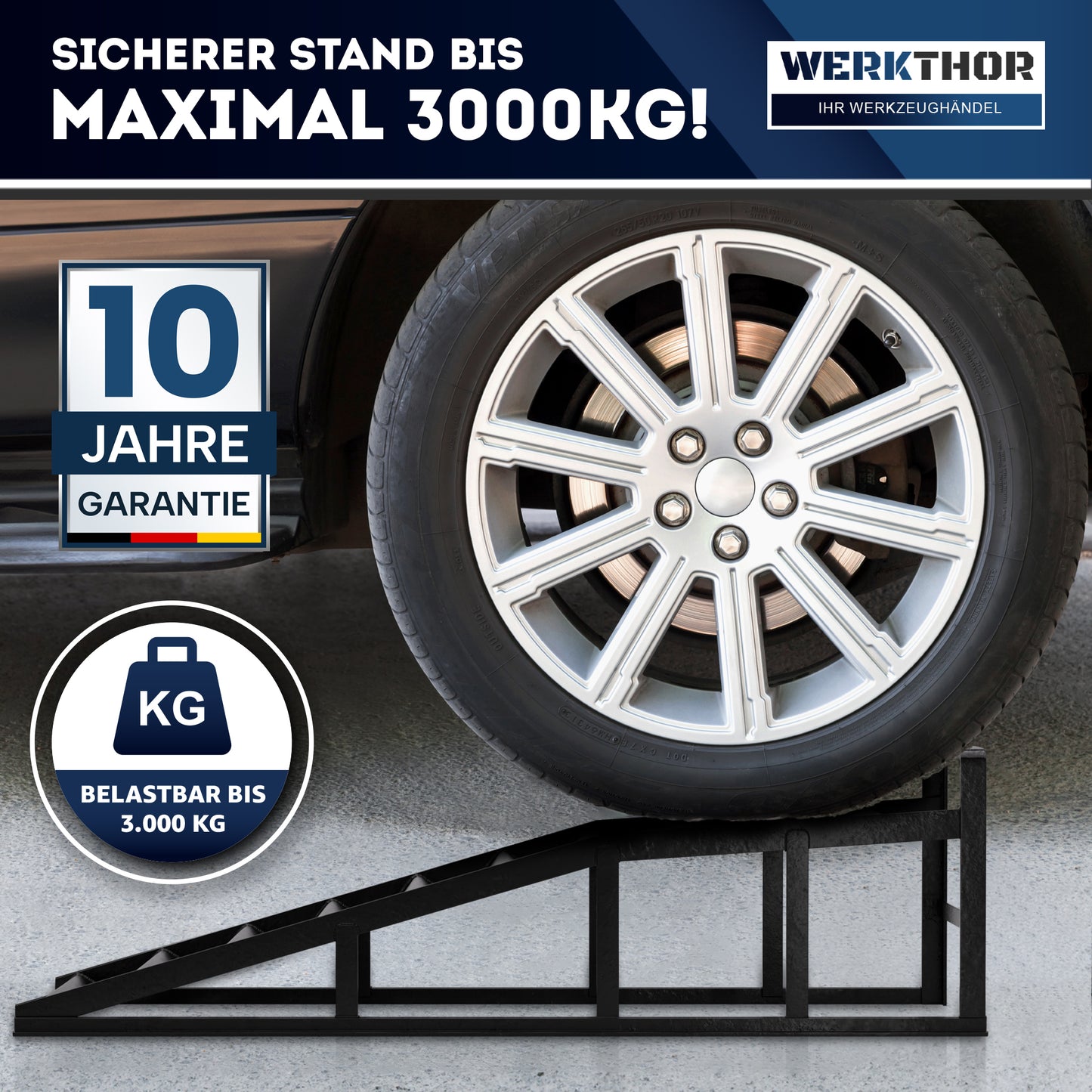 KFZ Rampe Metall [2er Set] - Auffahrrampen bis [<3t]