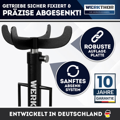 Getriebeheber 500kg hydraulisch & verstellbar 113-195 cm