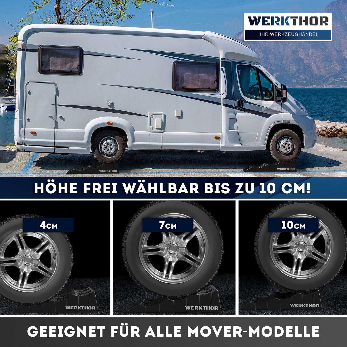 Auffahrkeile mit runden Stufen bis [<3t] inkl. Transporttasche