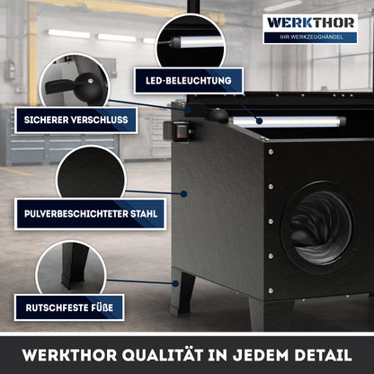 Sandstrahlkabine 90 Liter - für Holz & Metall