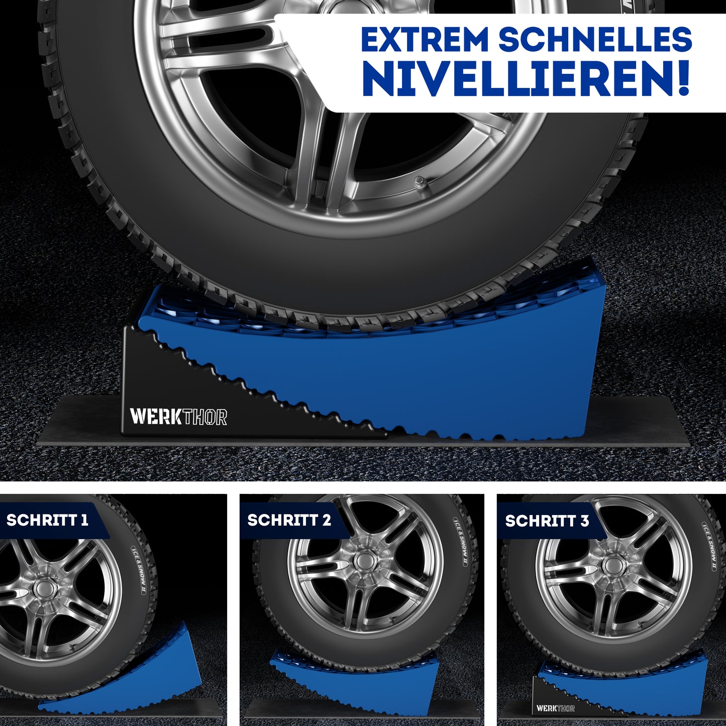 Stufenlose Auffahrkeile bis [<13,5t] inkl. Transporttasche