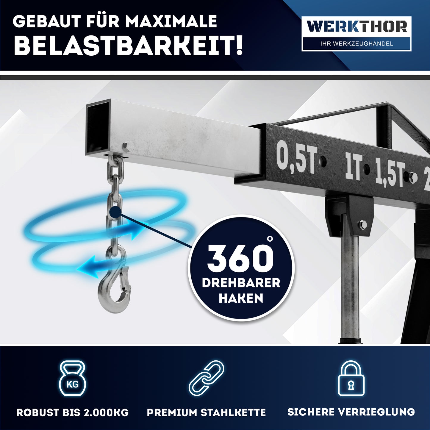 Werkstattkran – Motorkran hydraulisch für Motor Ausbau