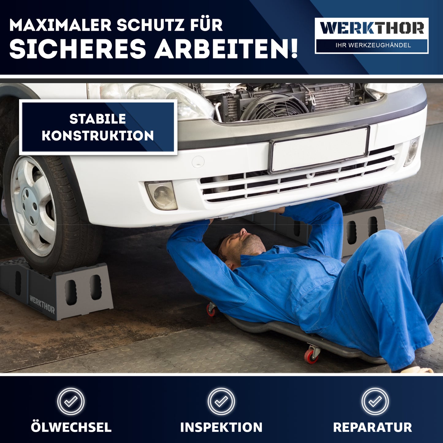 KFZ Rampe [2er Set] - Auffahrrampen für maximalen Halt bis [<5t]