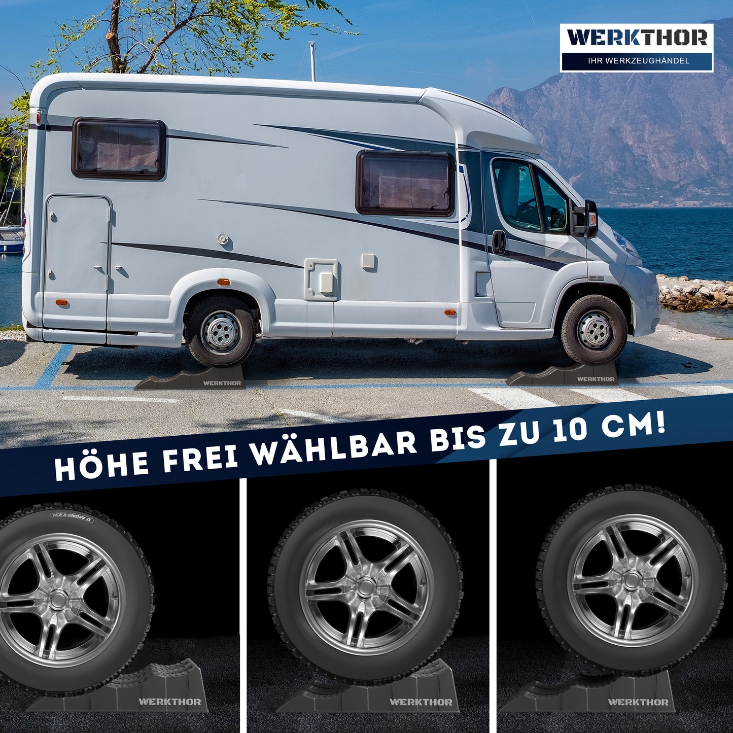 Auffahrkeile mit runden Stufen bis [<3t] inkl. Transporttasche