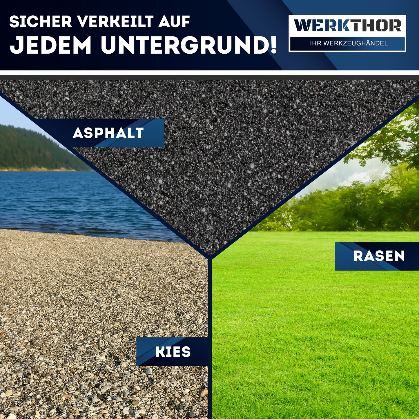 Unterlegkeile mit Griff [2er Set] - Unterlegkeile Anhänger bis 1600kg Achslast