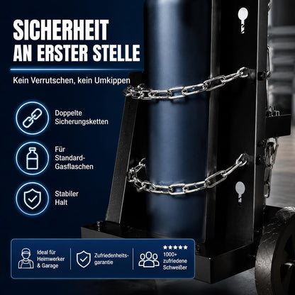 Schweißwagen 80 kg Tragkraft - Schweißtisch mit 3 Ebenen