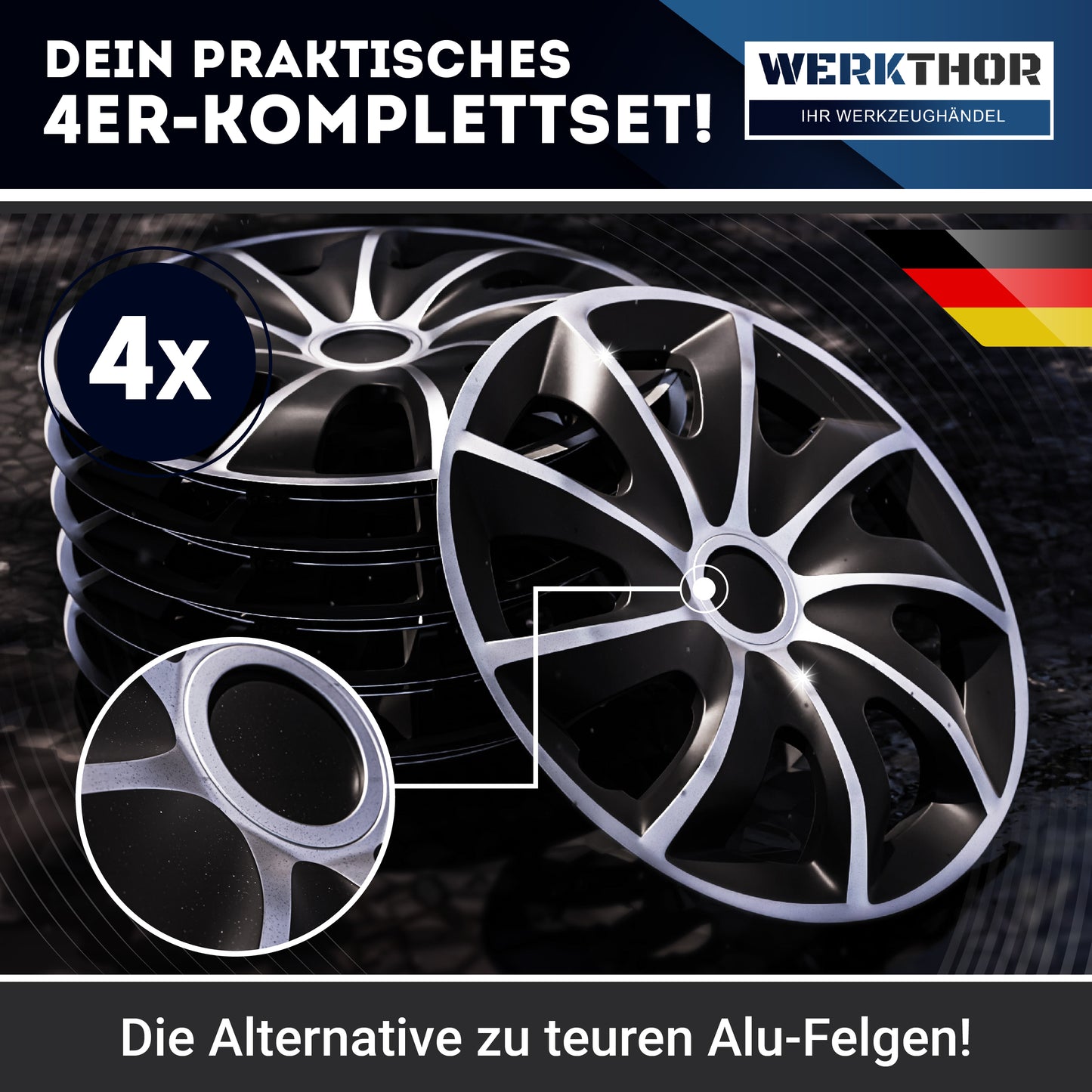 Radkappen 13-16 Zoll [4er Set]