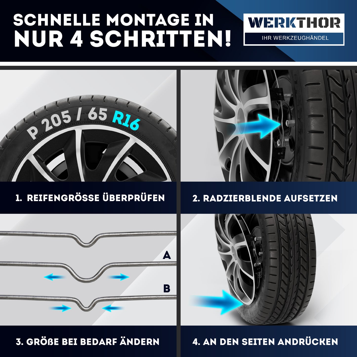 Radkappen 13-16 Zoll [4er Set]