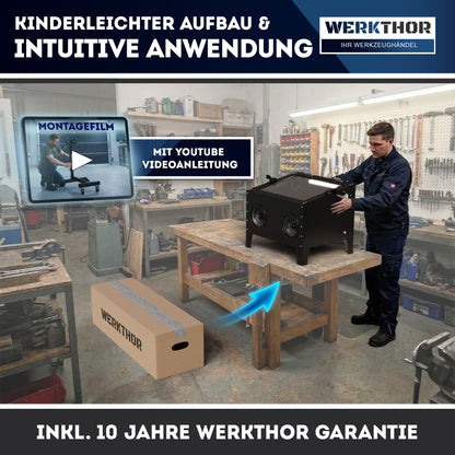Sandstrahlkabine 90 Liter - für Holz & Metall