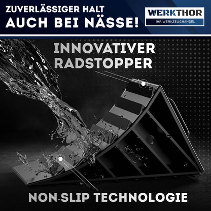Unterlegkeile mit Griff [2er Set] - Unterlegkeile Anhänger bis 1600kg Achslast