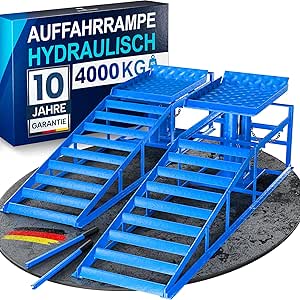Hydraulische Auffahrrampe bis 4T [2er Set]