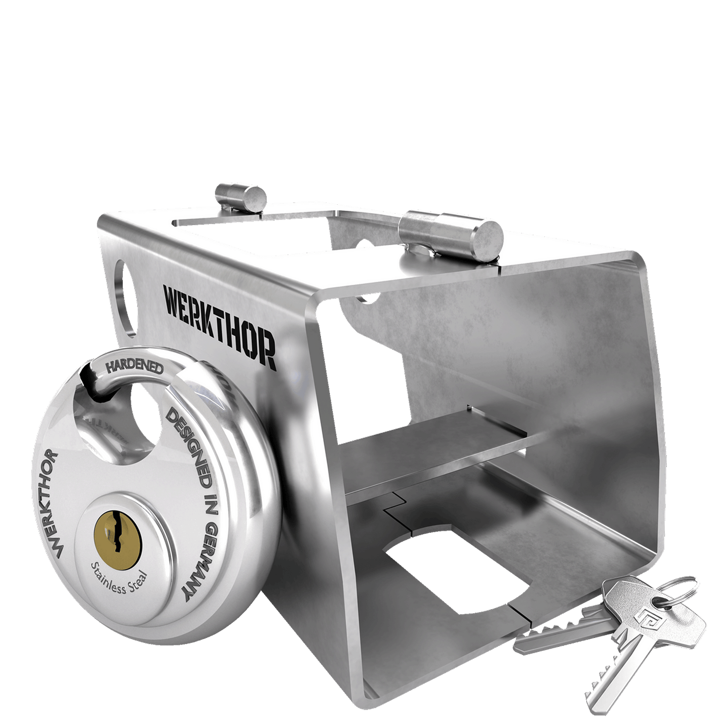 Anhängerschloss inkl. Schlüsselschloss - Silber