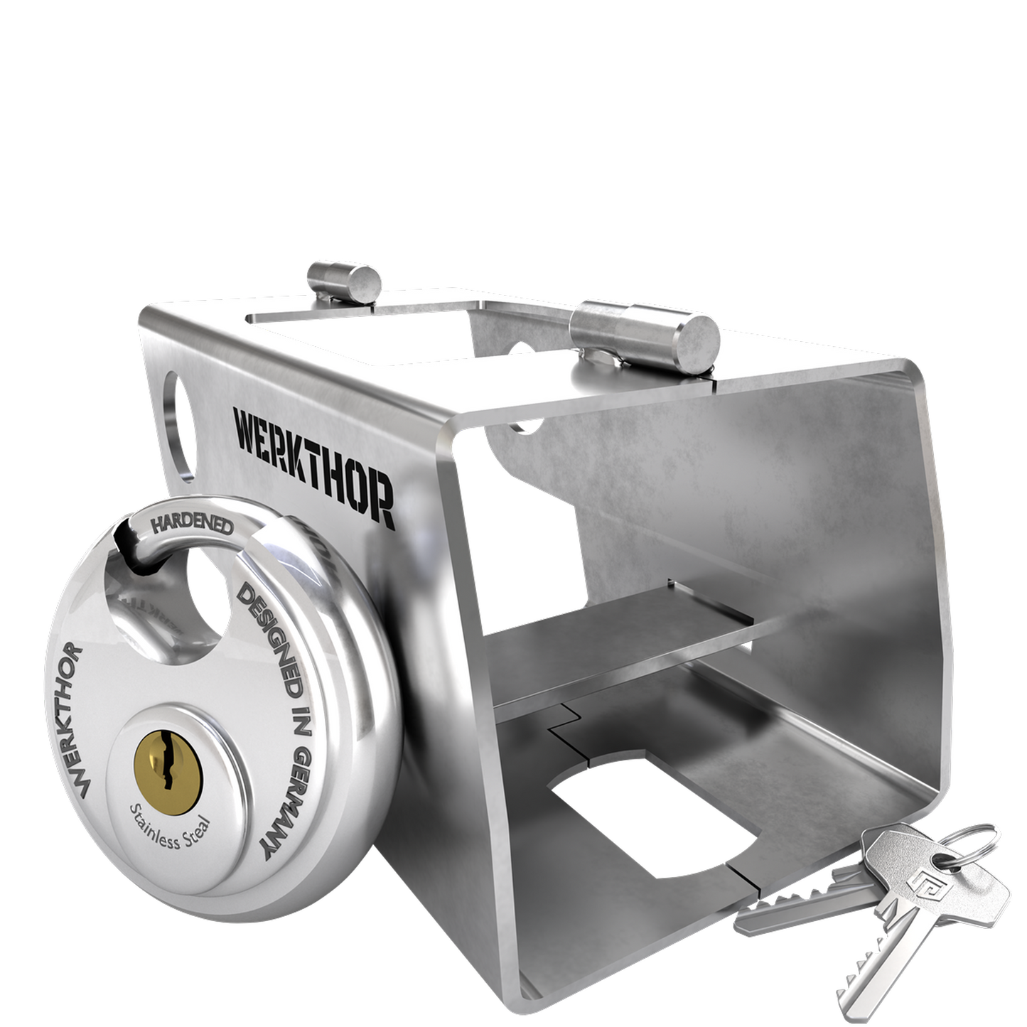 Anhängerschloss inkl. Zahlenschloss - Silber