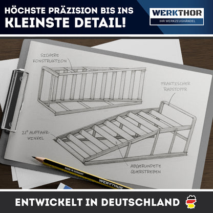 KFZ Rampe Metall [2er Set] - Auffahrrampen bis [<3t]