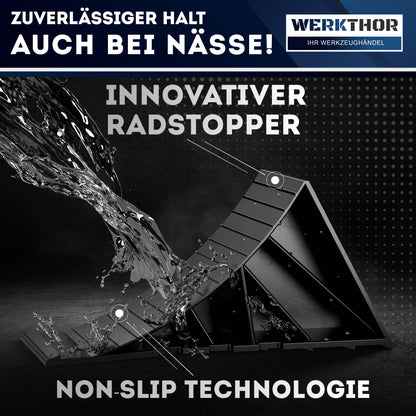 Unterlegkeile mit Halterung inkl. Befestigungsmaterial [2er Set] bis 1600kg Achslast